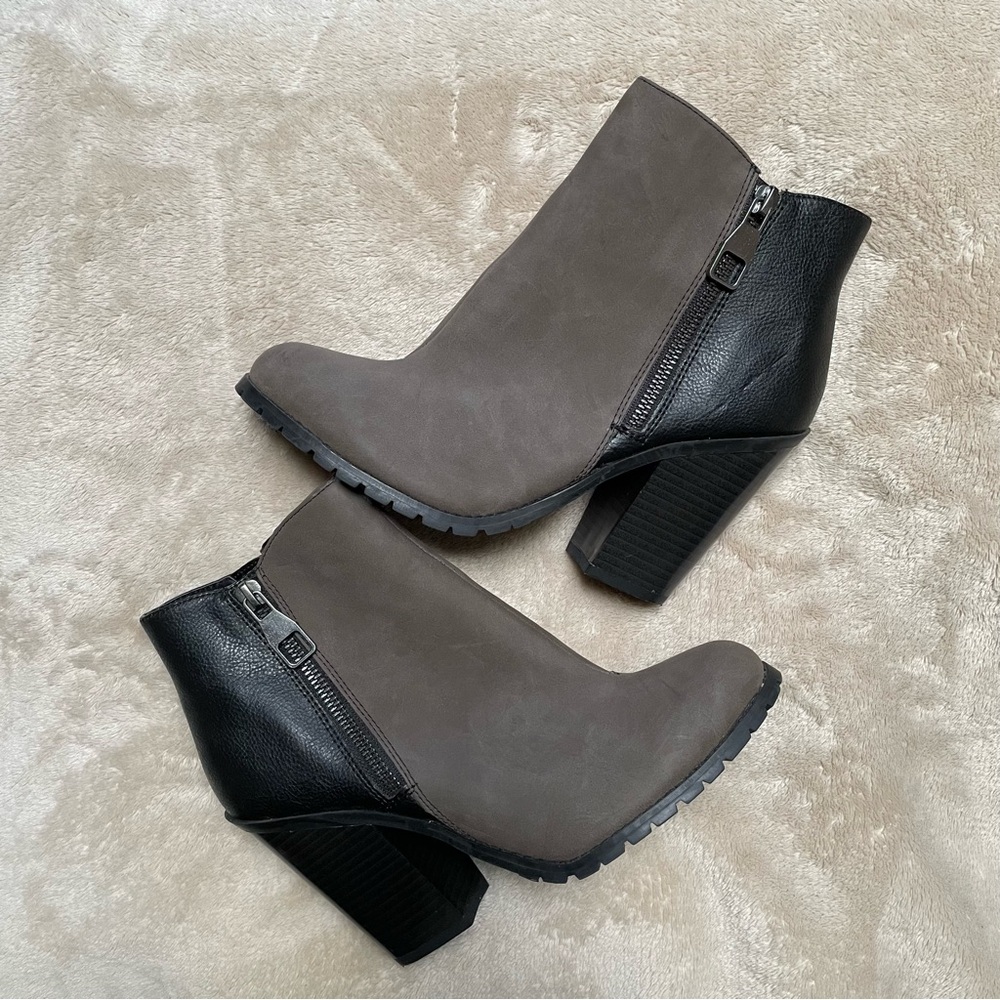 Call It Spring Black and Brown Ankle Boots